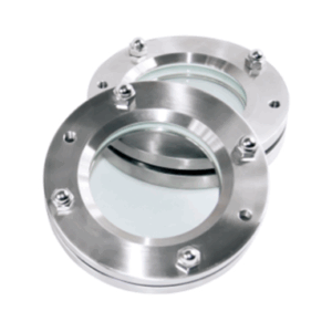 Vidro de visualização com flange