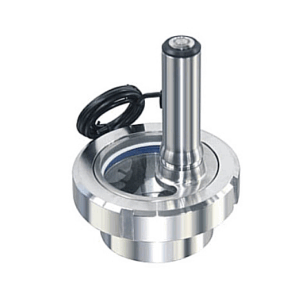 Visor de nível Union com lâmpada de aço inoxidável de 24 V CC