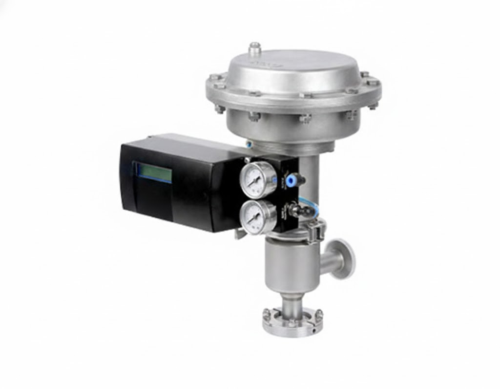 Válvula de controle pneumática tipo diafragma série PX-PDCV em aço inox 316L para processos biofarmacêuticos de alta pureza